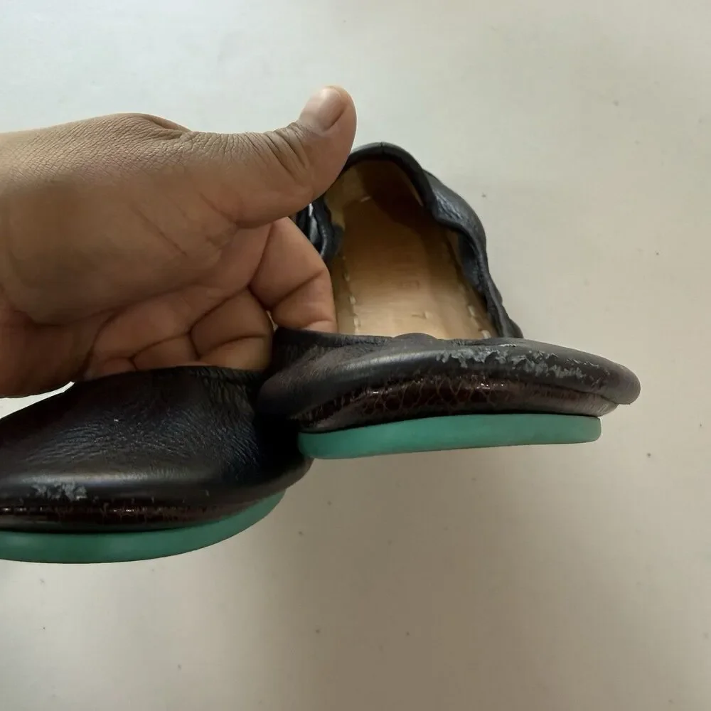 Tieks By Gravieli Matte Black Leather Comfort Shoes Sz 7 Classic Quite Luxury